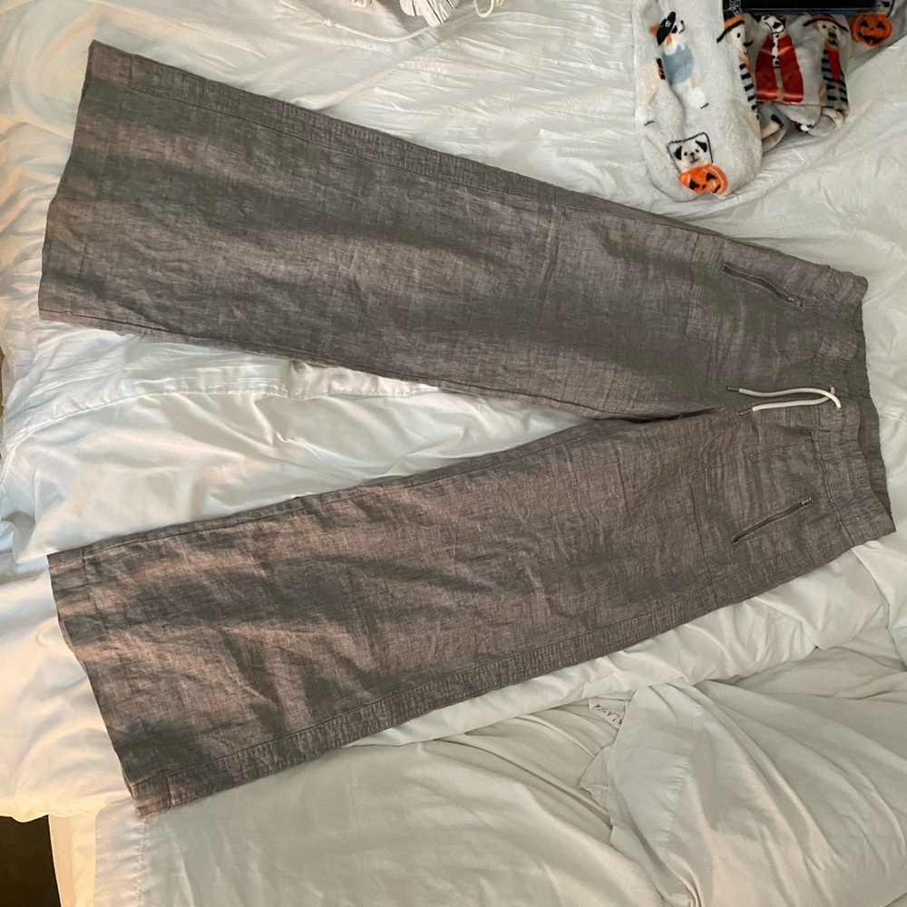 Athleta wide leg linen pants